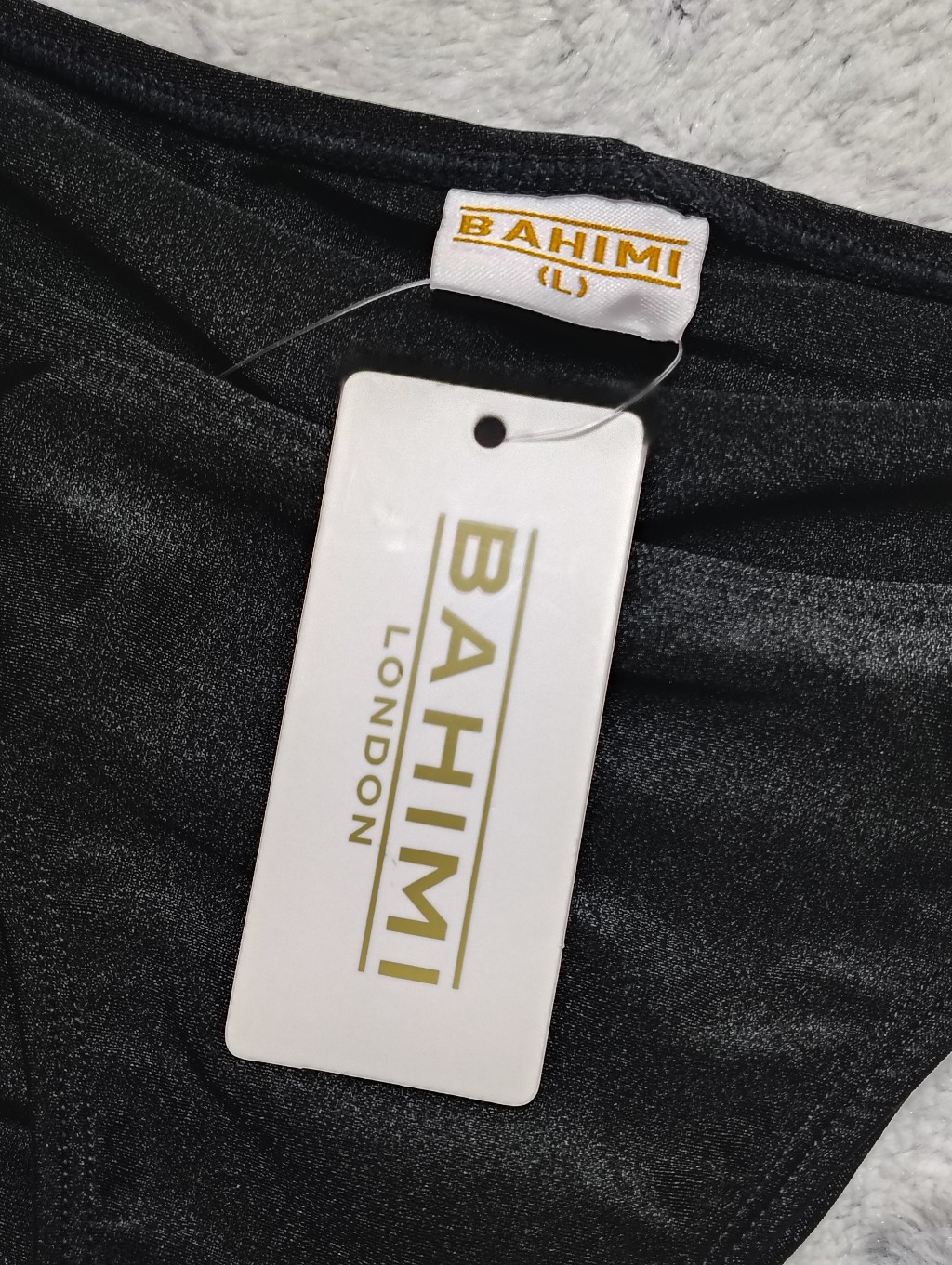 Nwt Bahimi London Miami Cheeky Bikini Bottom Black & Gold Women's Large Baddie — image 7 of 8